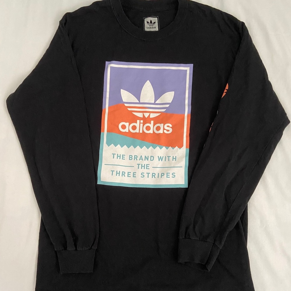 Adidas Pastel Classic Black Long Sleeve T-Shirt